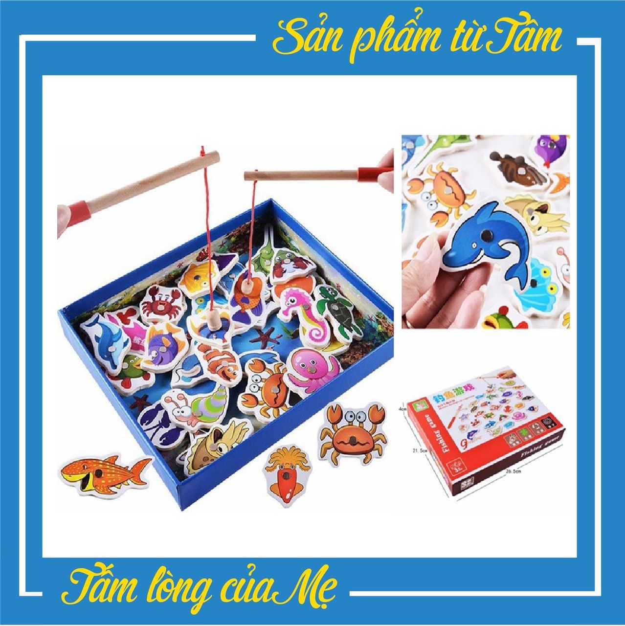 Bộ câu cá sinh vật biển 32 chi tiết đáng yêu cho bé-Chôm kids