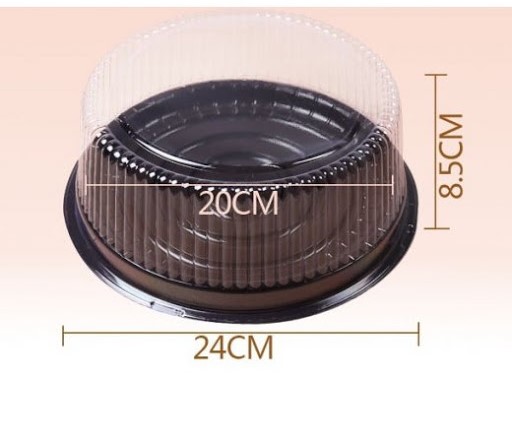 100 hộp a024 tròn đế nâu lọt lòng 20 cm x 20 cm x 8.5 cm