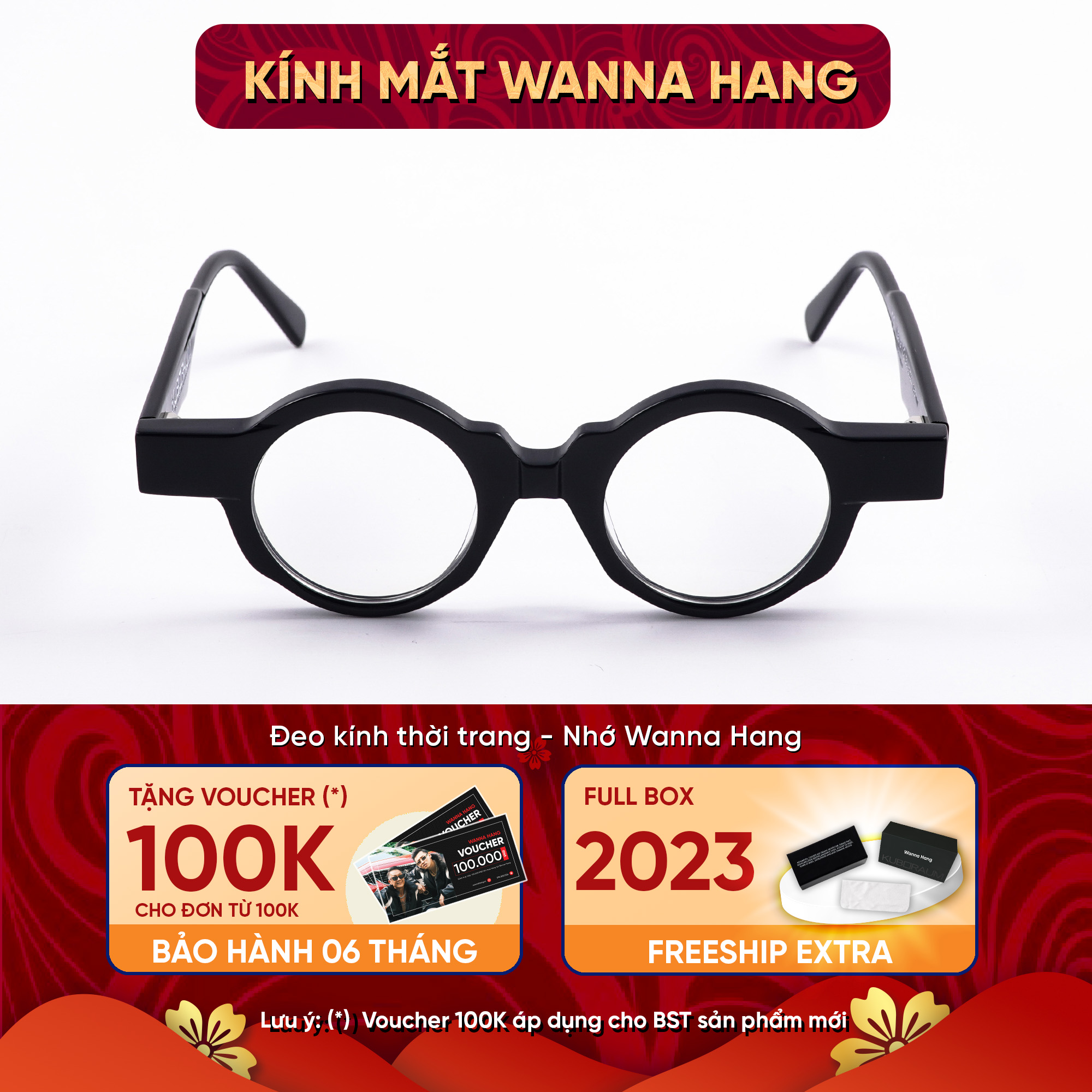Gọng kính râm Kuboraum K32 dáng tròn retro tròng kính chống tia UV cao ...