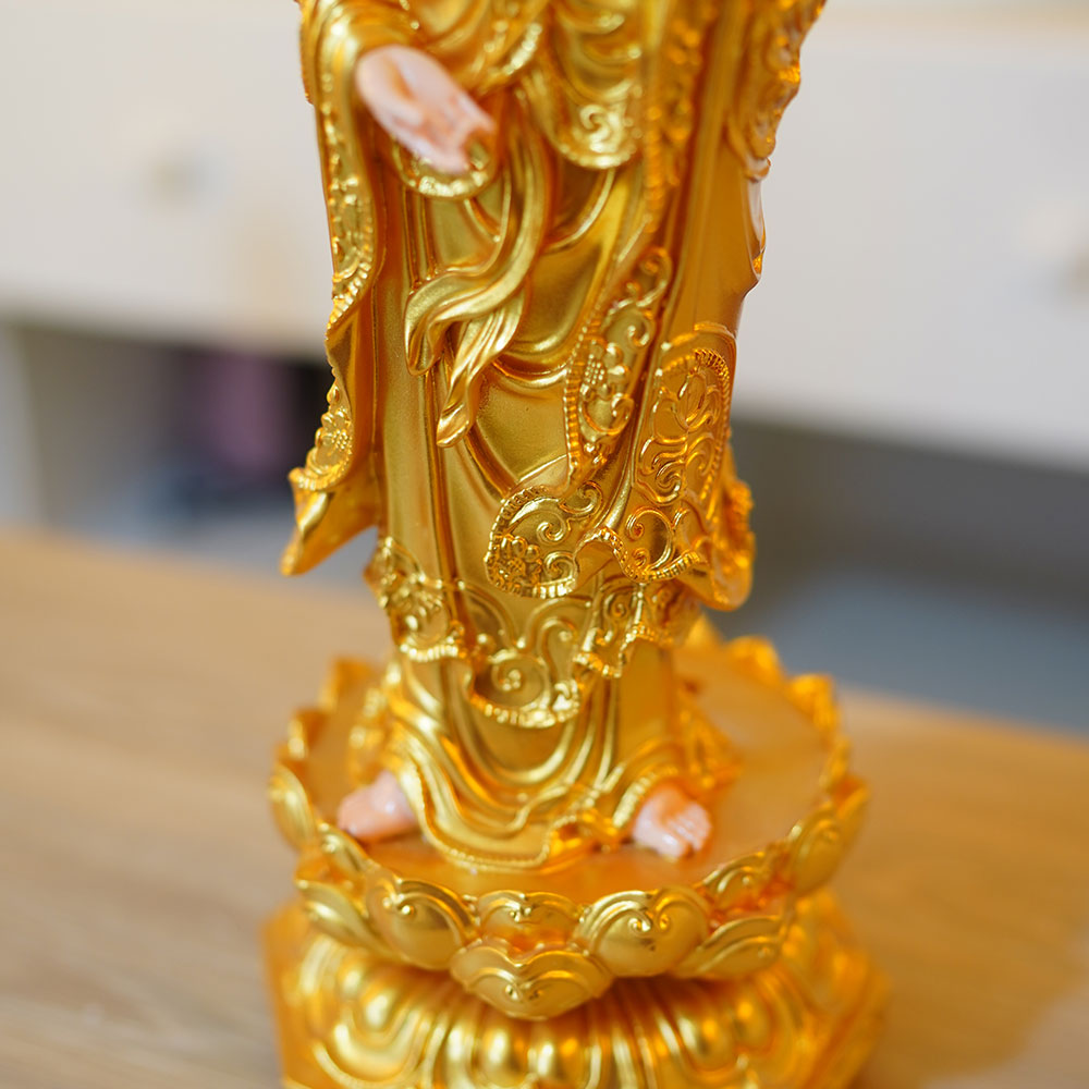 Tượng Tây Phương Tam Thánh Đứng 50cm (Vàng)