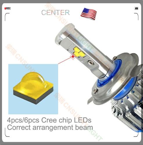 Đèn pha led chân H4 T1 Turbo New Model [ Bảo hành 6 tháng ]