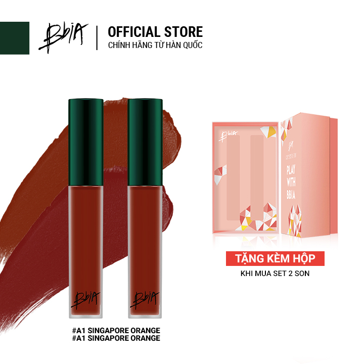 [Combo] Set x2 Son kem lì Bbia Last Velvet Lip Tint ASIA EDITION 5g