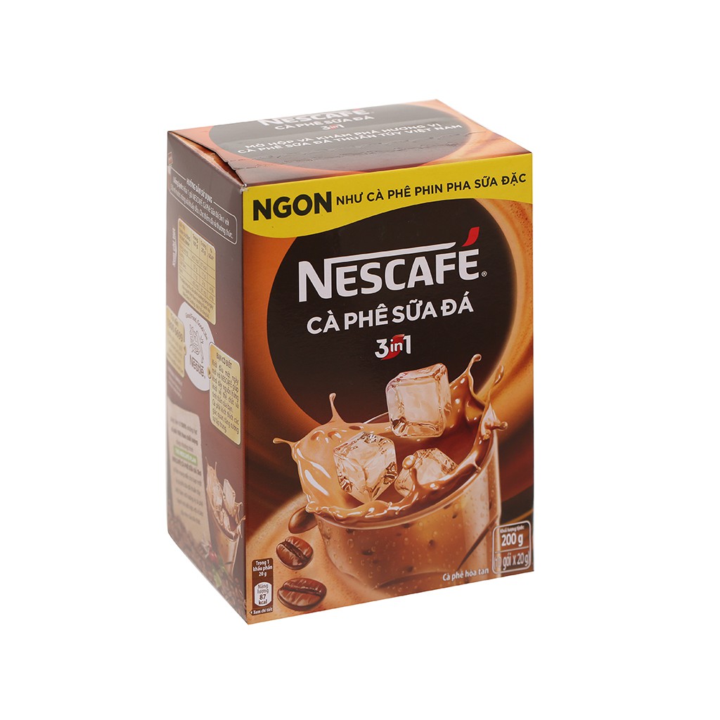 Cà phê sữa đá nescafé 3 in 1 hộp 240g