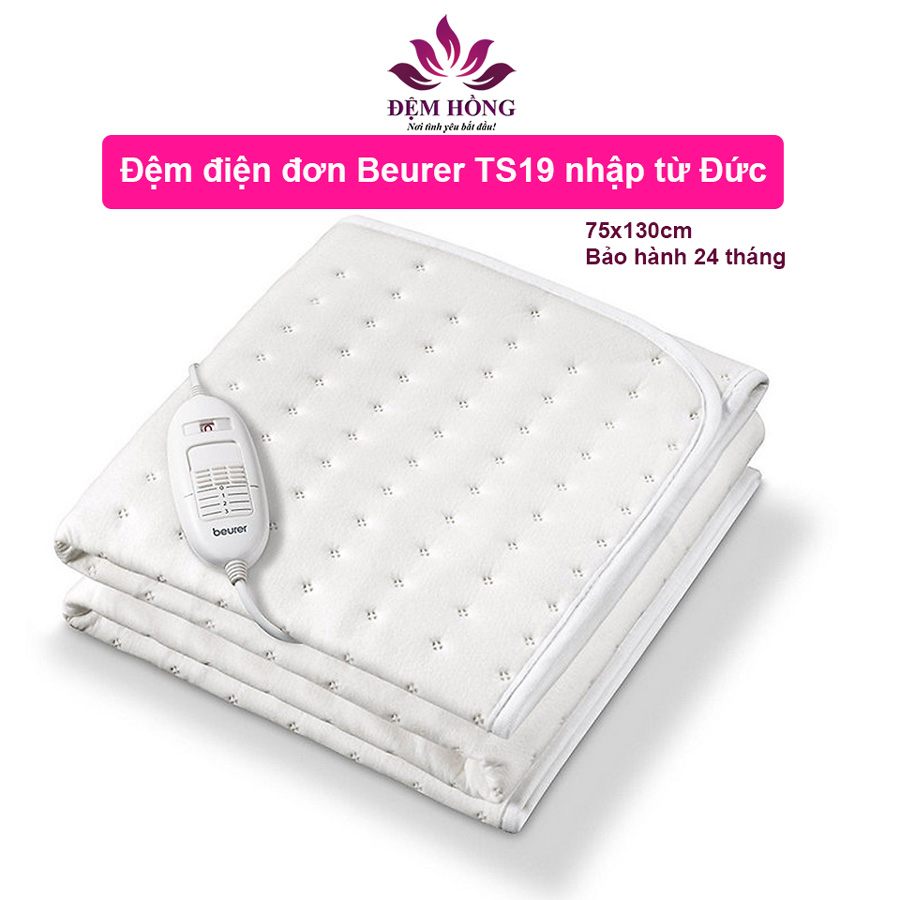Đệm Sưởi Điện Beurer UB68XXL / TS26, Nệm Sưởi Đơn/Đôi, Thiết Bị Sưởi Ấm, Có Điều Khiển, 3 Mức Nhiệt, Chất Liệu Cotton, Giặt Được, Tiêu Chuẩn EU, An Toàn, Làm Ấm Nhanh, Nhập Đức, BH 24 Tháng