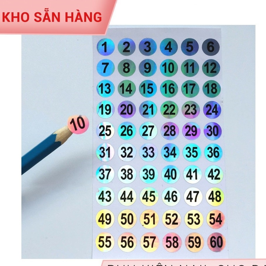 Decal số dán chai sơn, tem mã dán nắp chai sơn MOON NAIL