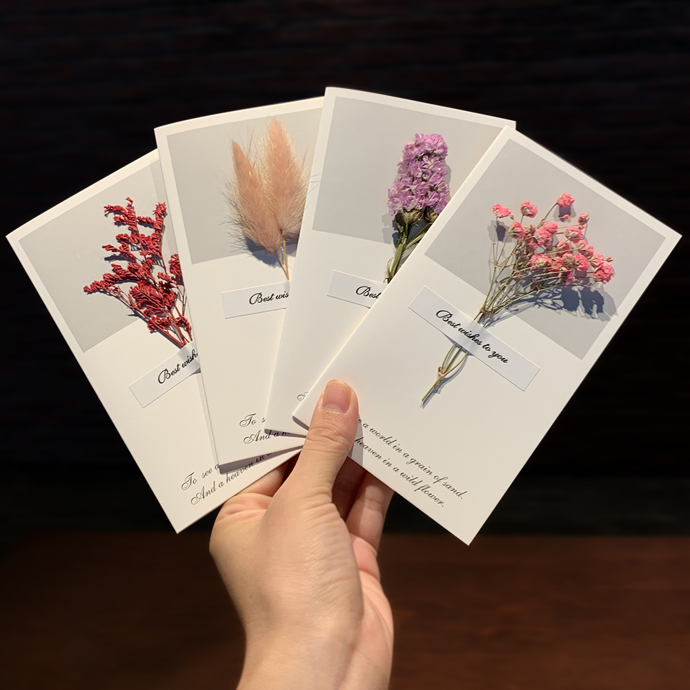 Thiệp hoa khô (SET 2 Chiếc)