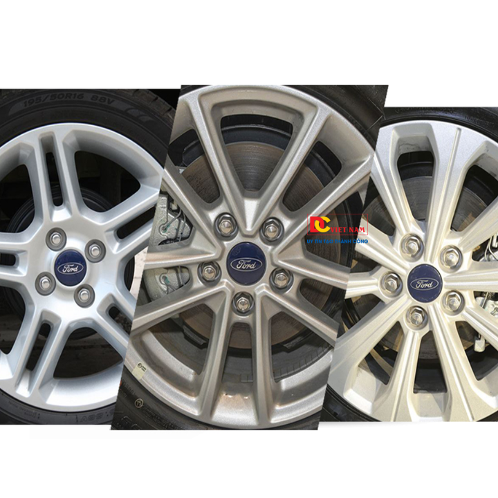 1 chiếc logo chụp mâm, ốp lazang bánh xe ô tô, xe hơi Ford54 đường kính 54mm (Màu bạc)