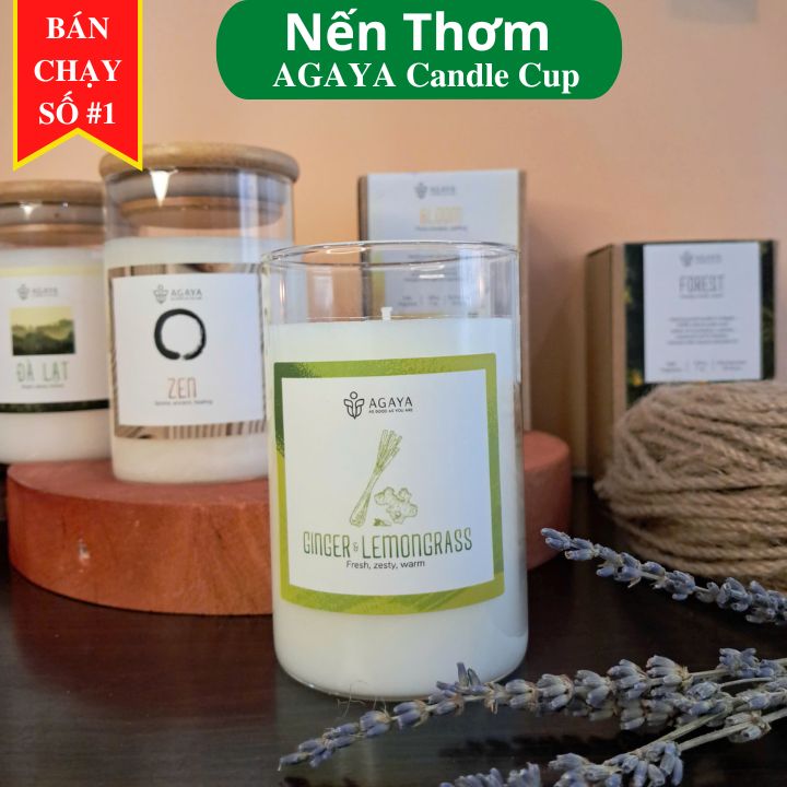 Nến Thơm khử mùi AGAYA Candle Cup - Mùi GINGERGRASS