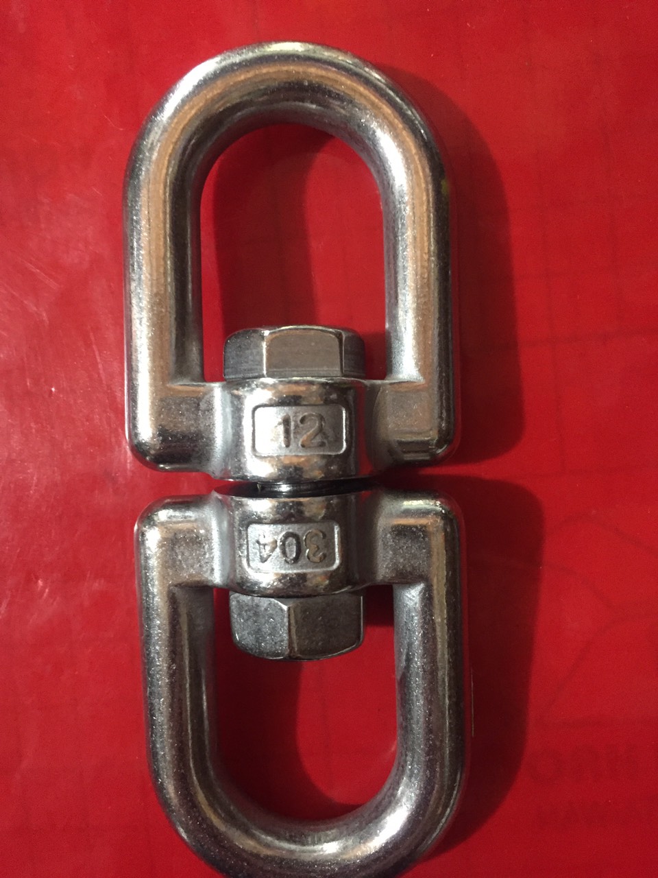 Móc xoay phi 12 chuẩn inox 304. Móc xích. Móc khóa đa năng, Mã ní xoay 360 độ