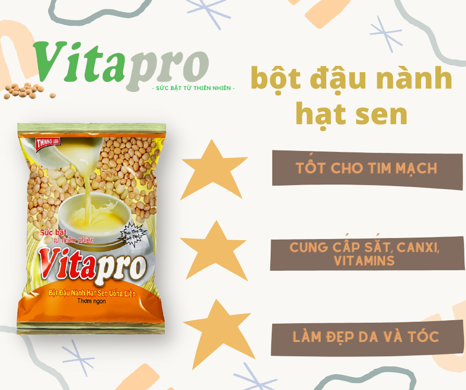 HCMBột đậu nành hạt sen Vitapro