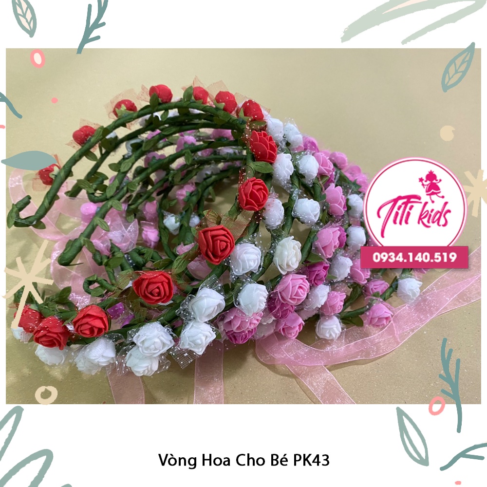 VÒNG HOA ĐỘI ĐẦU CHO BÉ GÁI TITIKIDS PK43