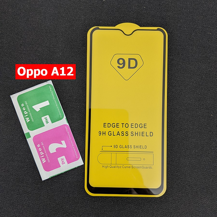 Kính cường lực 9D full màn hình Oppo A12