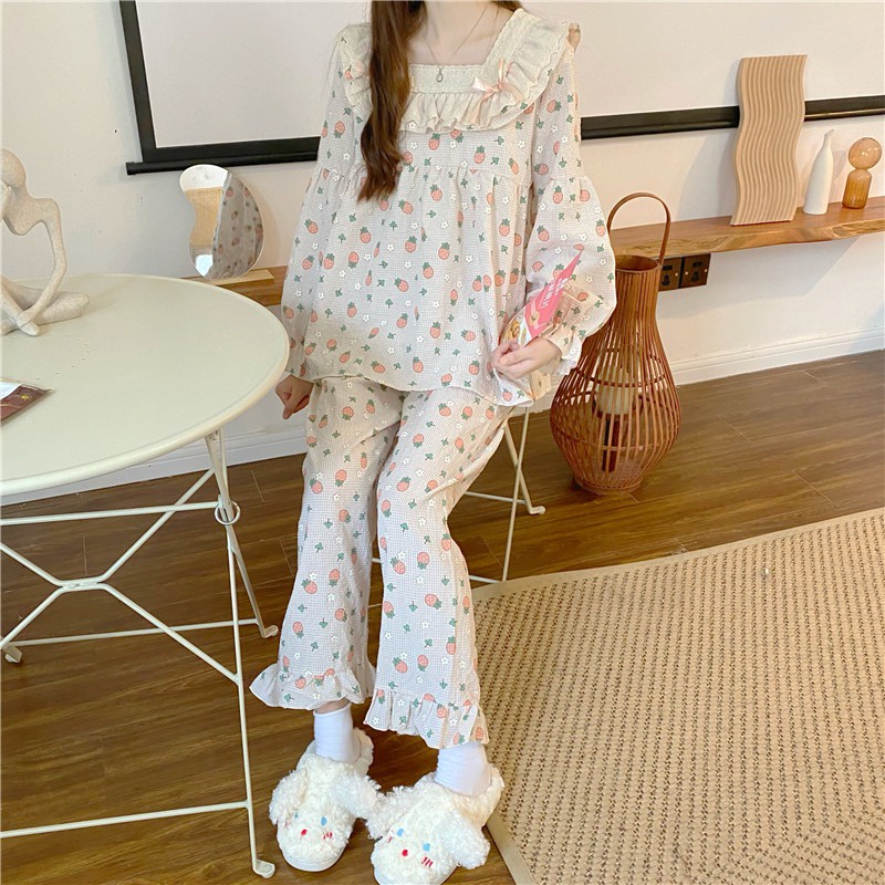Set bộ mặc nhà trái dâu quảng châu tiểu thư