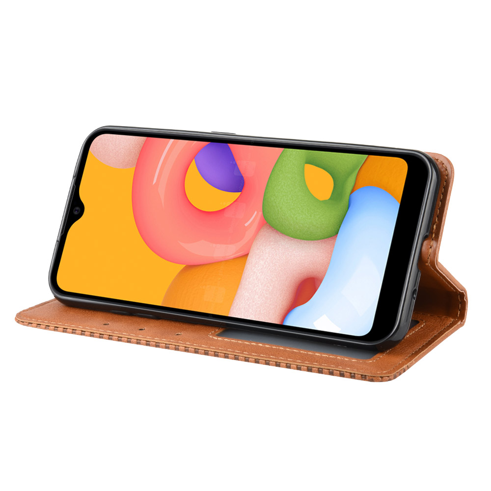 Bao da Samsung Galaxy A01 dạng ví Luxury Leather