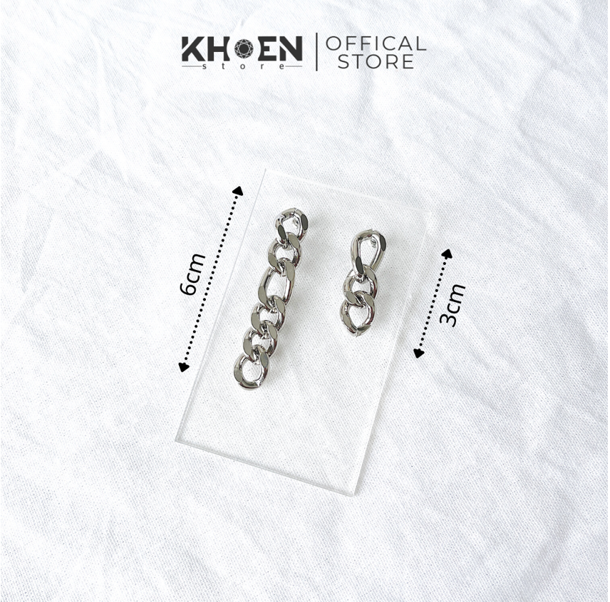 Bông tai nữ Xích ngắn dài (đôi) - Khoen store
