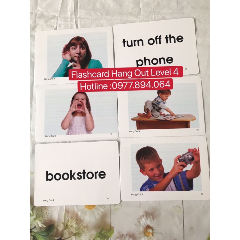 Flashcard Hang Out Level 4️144 thẻ size A5 siêu đẹp