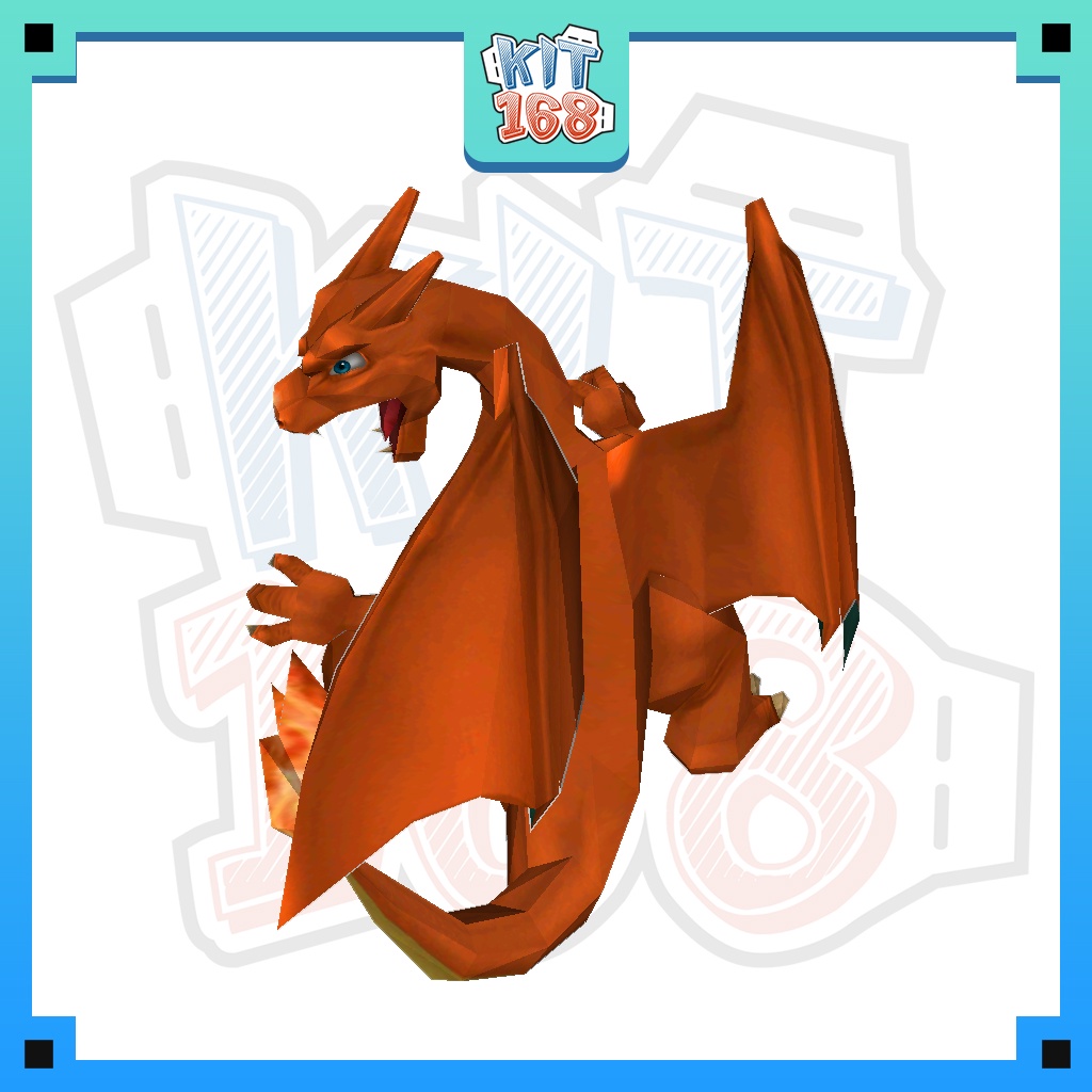 Mô hình giấy Anime Game Pokemon Charizard ver 2
