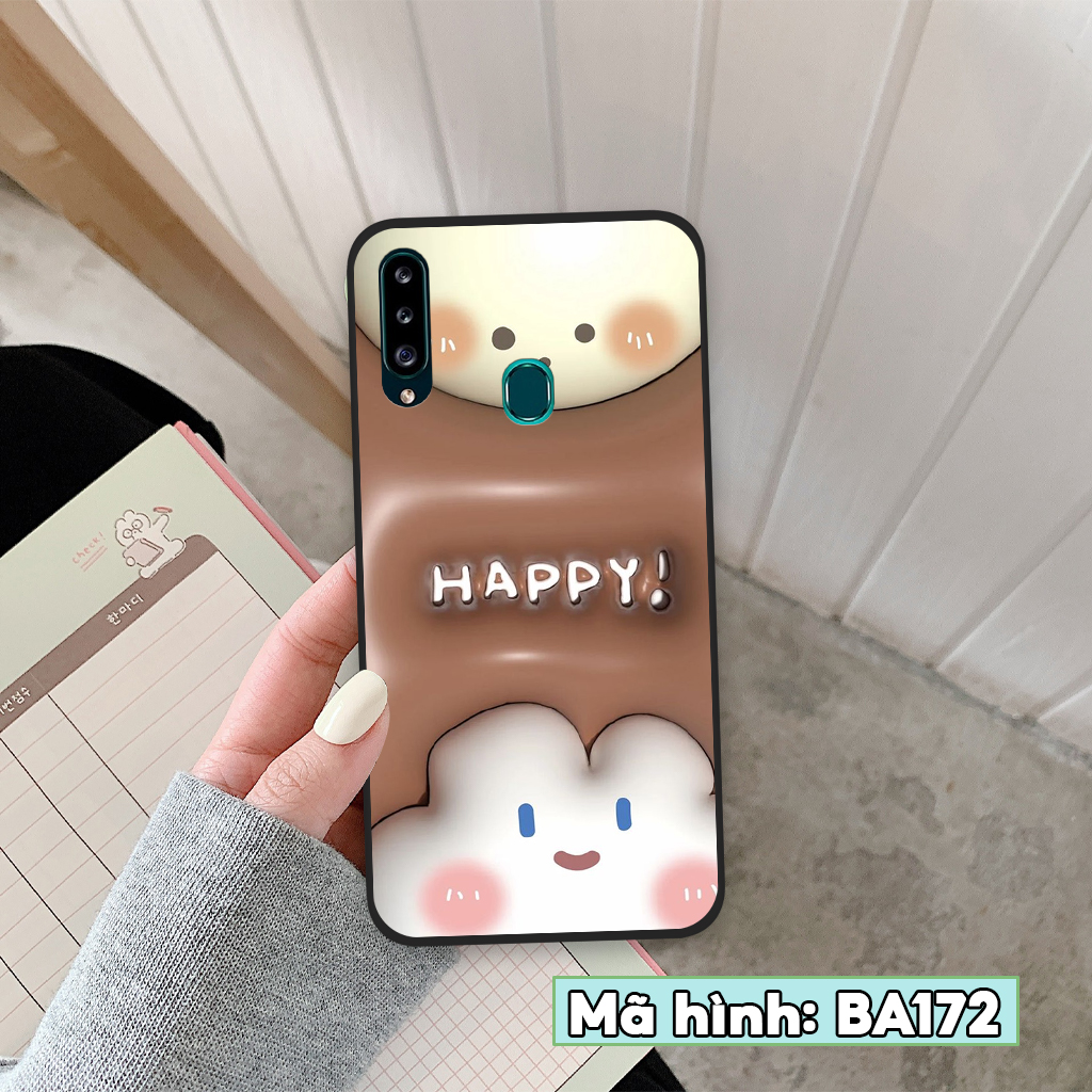 Ốp lưng Samsung Galaxy A20s, ốp điện thoại samsung hình 3D gấu nâu gấu Lottso