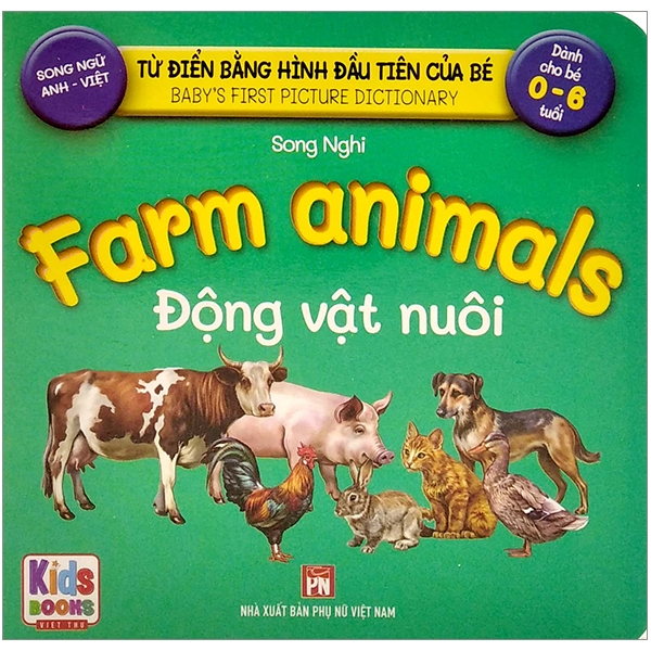 Fahasa - từ điển bằng hình đầu tiên của bé - baby's first picture dictionary - farm animals - động vật nuôi