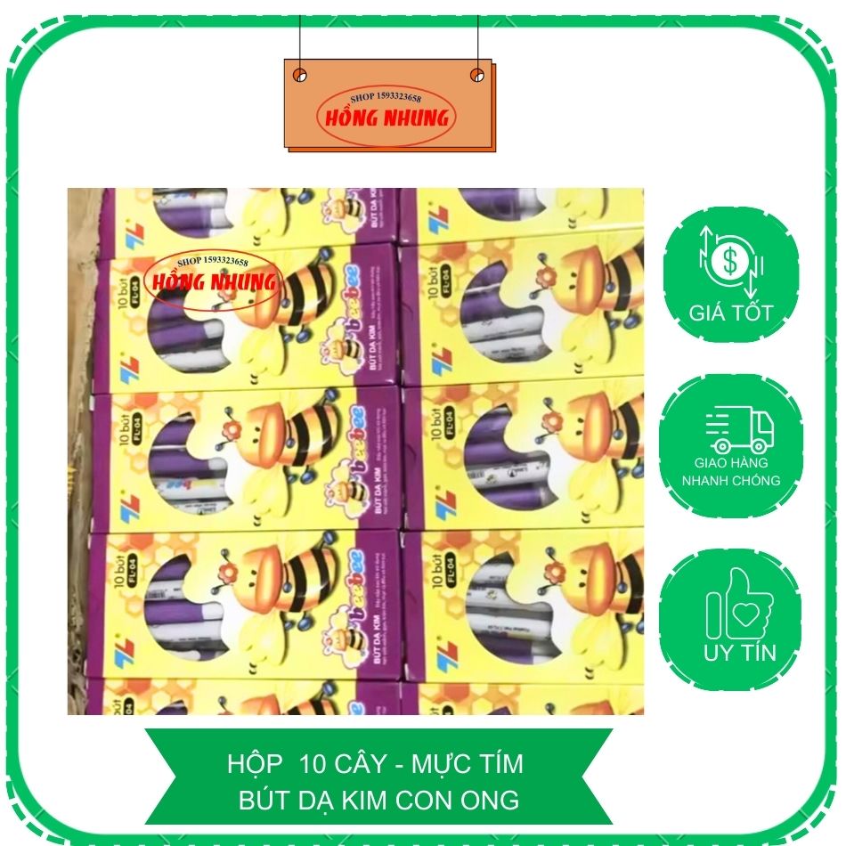 [ HCM] 01 Cây Bút Dạ Kim Beebee FL-04 Màu Tím Ngòi 0.3mm
