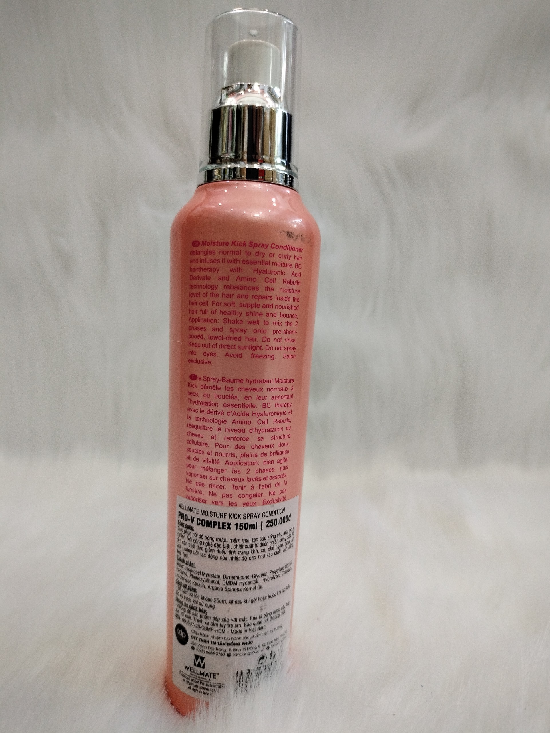 Xịt dưỡng tóc hồng collagen Wellmate
