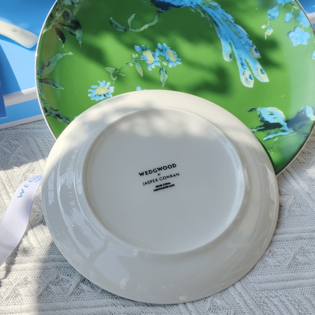 WEDGWOOD Bộ chén dĩa ngọc bích xanh ngọc và phượng hoàng 5 món - Jasper Conran - Chinoiserie Green by Wedgwood