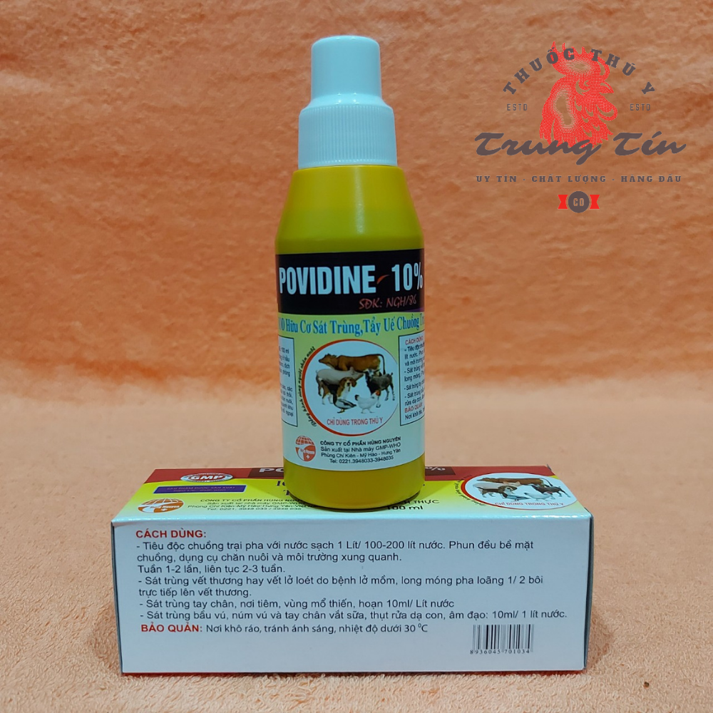 [HCM]povidine - sát trùng chuồng trại - 1 chai / 100ml
