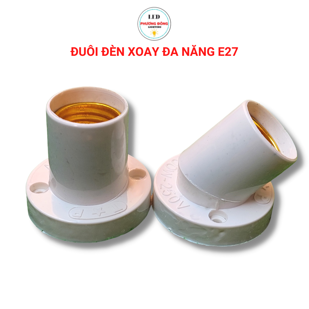 Combo 2 đui đèn xoay thẳng xéo đa năng