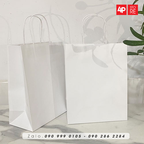 10 TÚI KRAFT TRẮNG 120GSM - NHIỀU SIZE