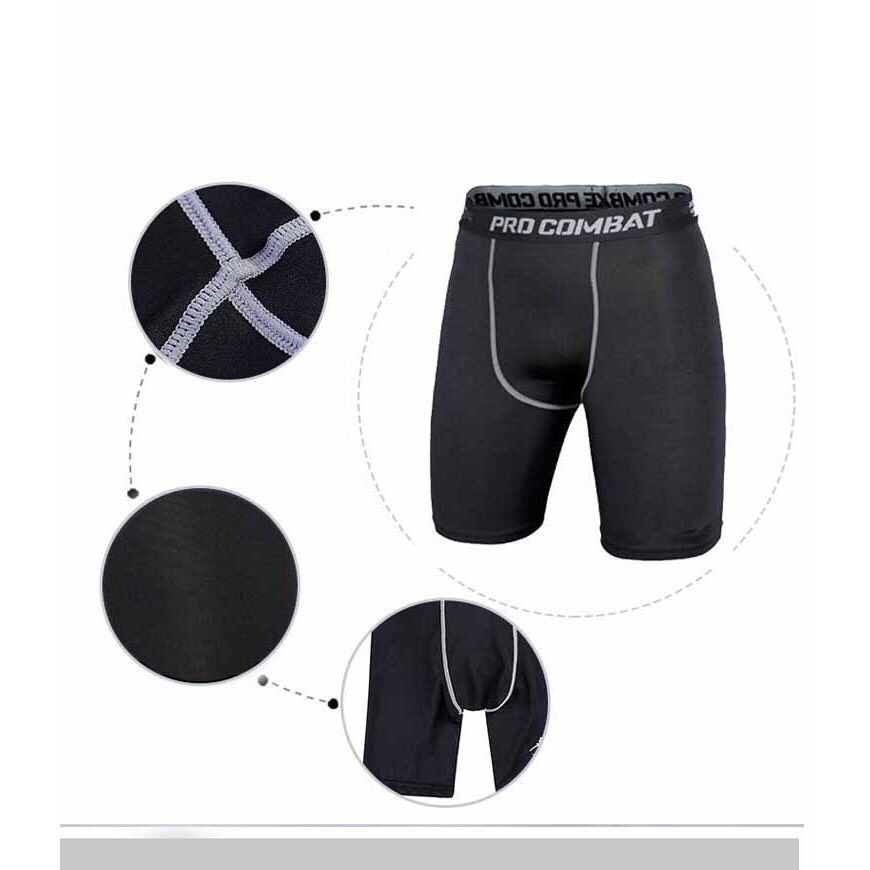 Quần giữ nhiệt Combat pro thể thao cao cấp, quần legging nam mùa đông giữ ấm, quần dài viền đen giữ nhiệt nam