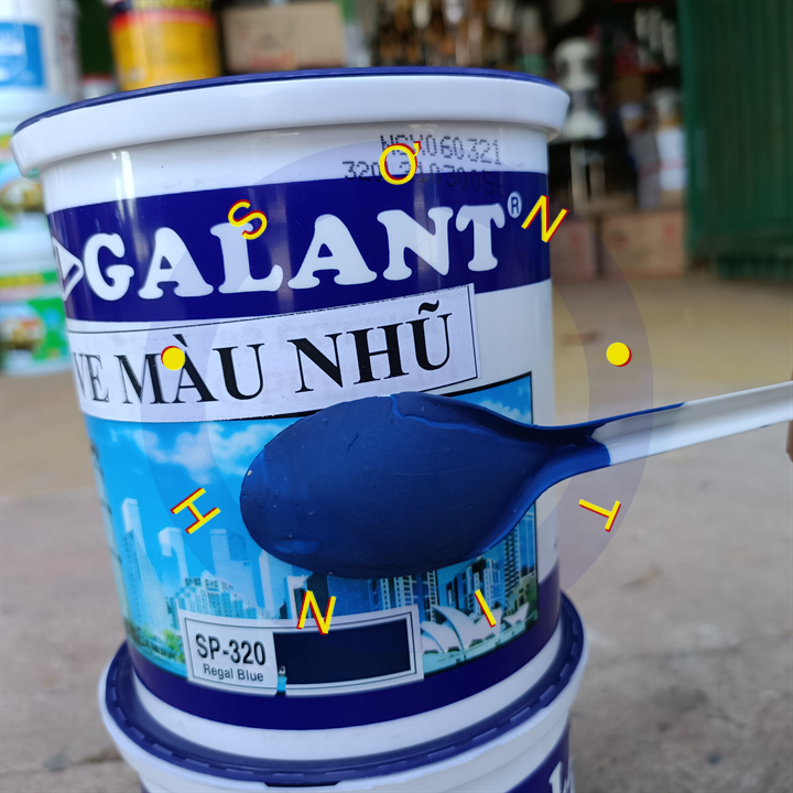 Ve màu xanh dương Galant 800ml