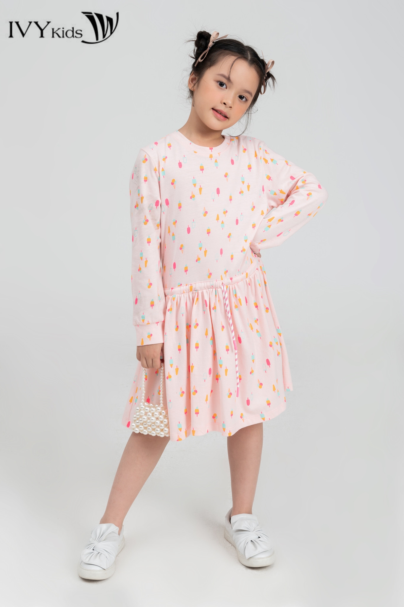 Đầm thun hạ eo dáng xòe ivy moda ms 42g1580