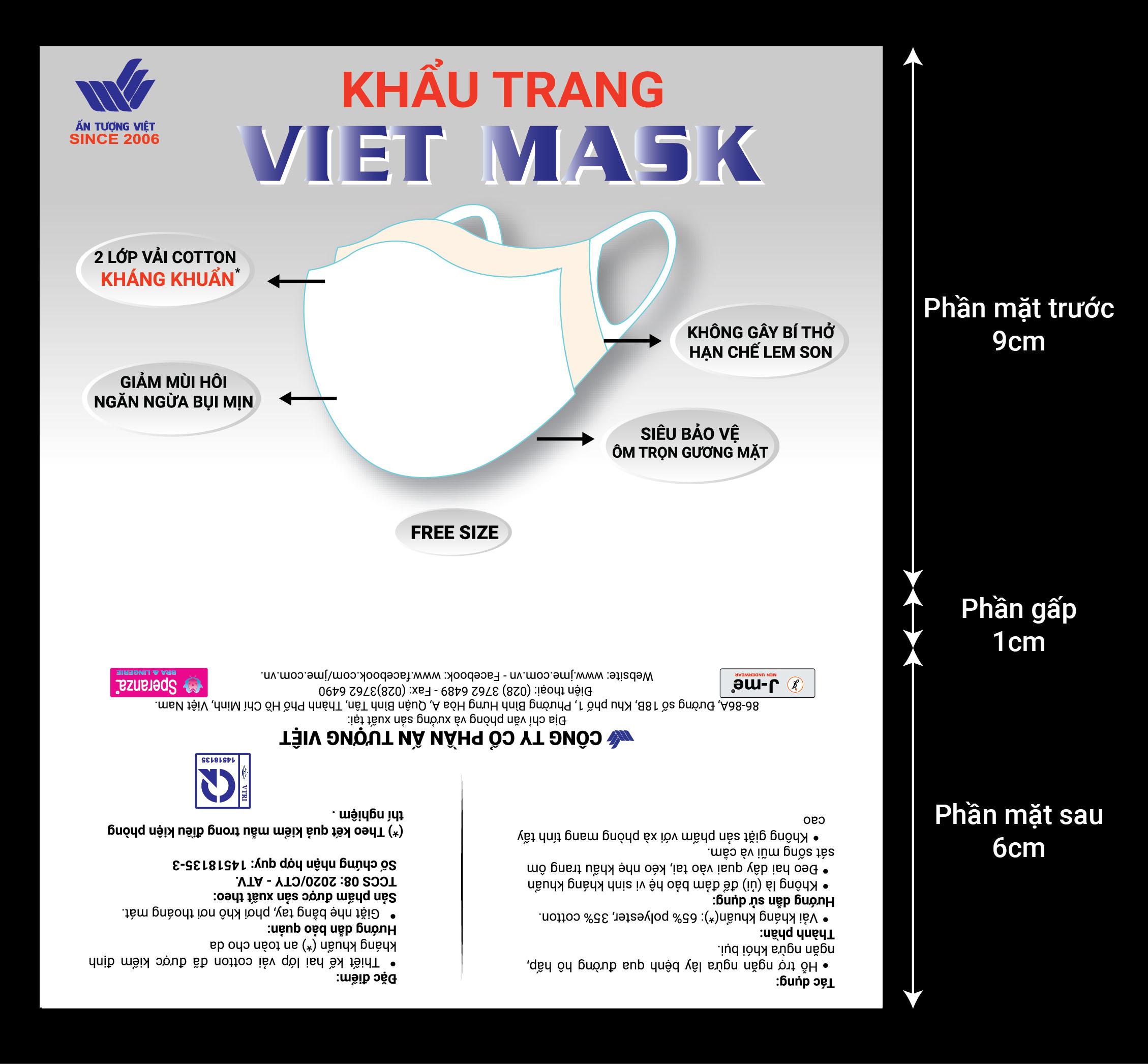 COMBO 5 KHẨU TRANG VẢI 2 LỚP KHÁNG KHUẨN