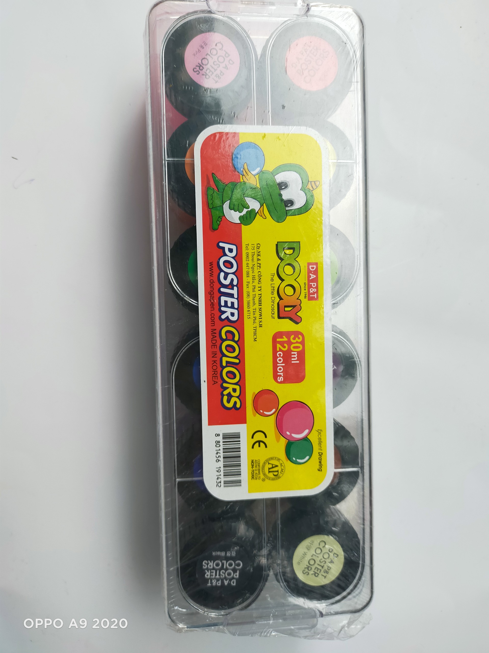 Bộ màu nước Hàn Quốc Dooly 30ml -12 Màu