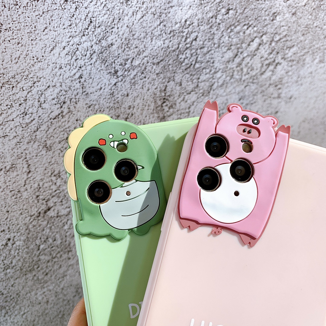 Ốp Lưng Silicon Bảo Vệ CAMERA Dino x Pig