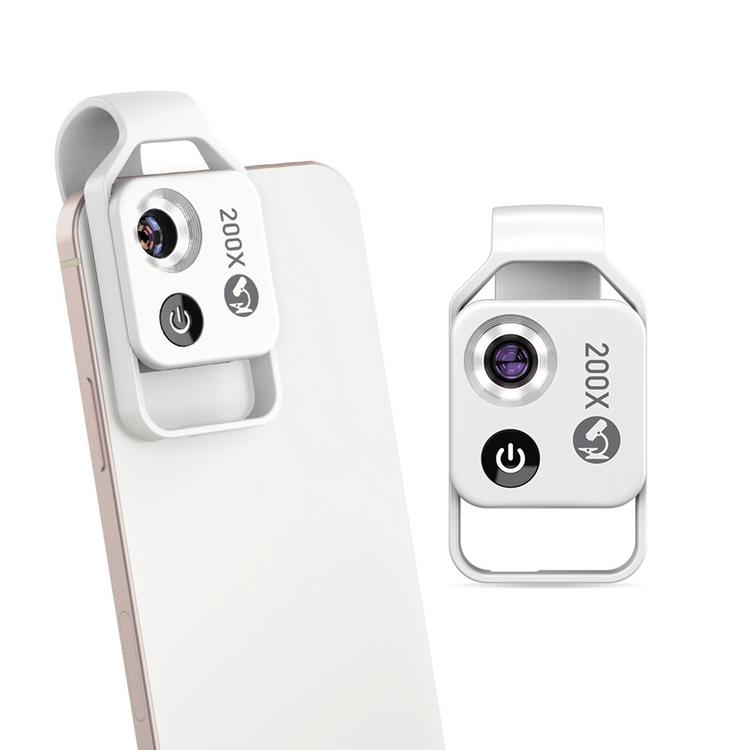 Portable Digital Microscope 200X Mini Digital Microscope with Universal Clip for Kids Adults Built-in LED Pocket Microscope for Phone Accessories useful