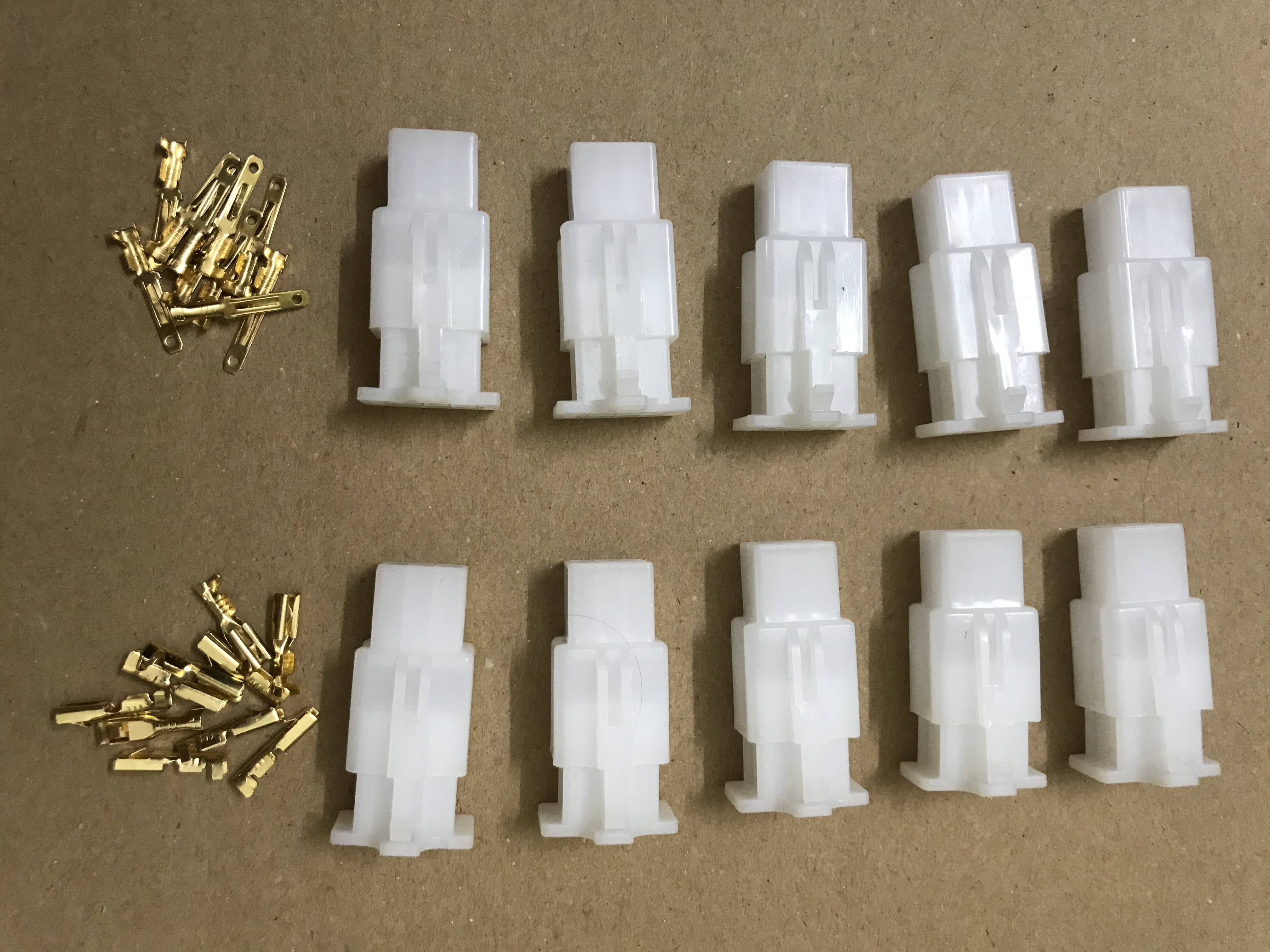 [HCM]Đầu cos xe máy-Giắc nhựa 6P + ghim đực cái 2.8mm( 10 bộ )