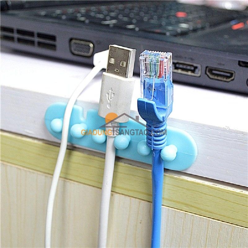 Vỉ 2 nút dài giữ dây sạc, cáp gọn gàng M1