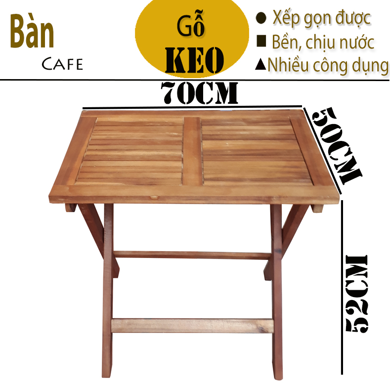 BÀN XẾP GỌN GỖ TRÀM 50X70CM