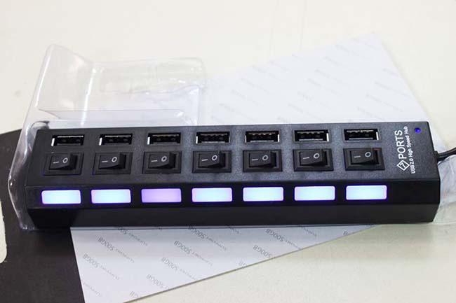 [HCM]Bộ chia cổng USB - Hub 7 lỗ có công tắc
