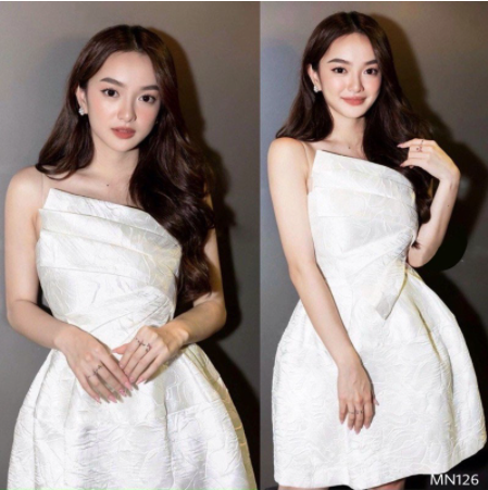 Đầm dự tiệc lệch vai