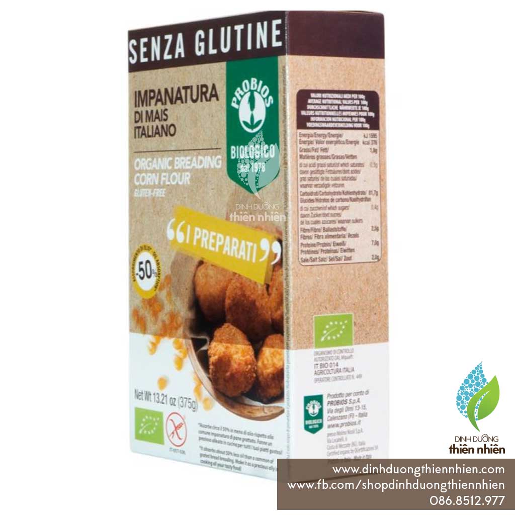 Bột Chiên Xù Hữu Cơ Probios, 375g