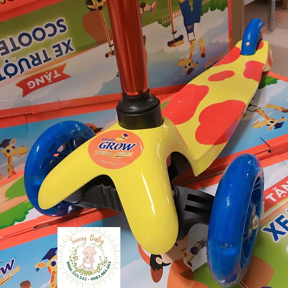 [HCM] Xe Trượt Scooter 3 Bánh Có Đèn Grow Abbott