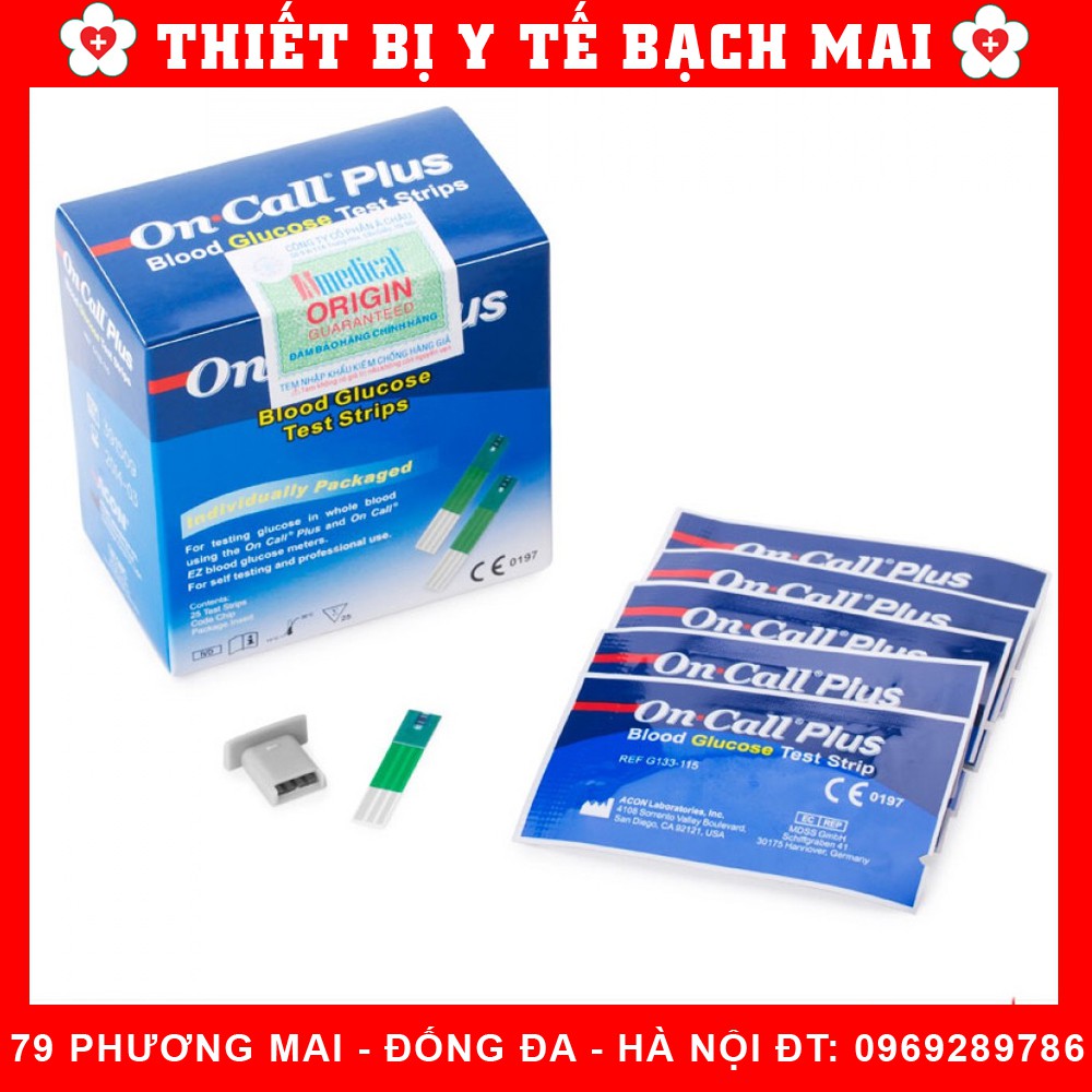 Hộp 25 Que Thử Đường Huyết On Call Plus [Tiểu Đường Oncall Plus]