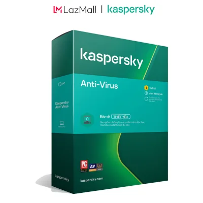 BOX Phần mềm diệt virus Kaspersky AntiVirus 1 Thiết bị/Năm (BOX) - Hàng chính hàng