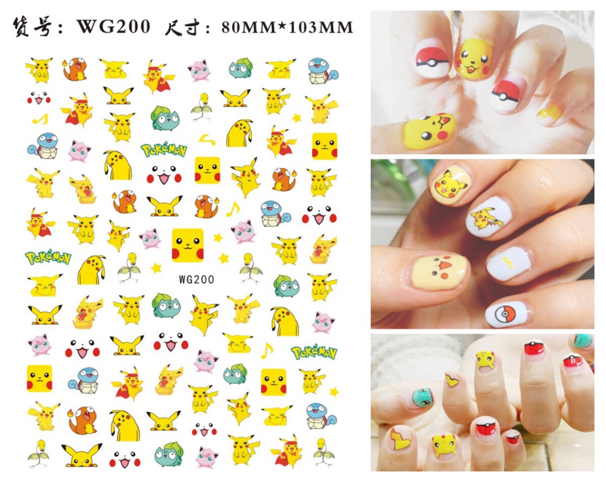 STICKER DAN MÓNG PIKACHU