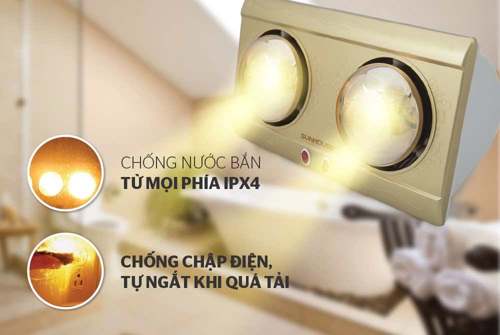 Đèn sưởi phòng tắm SUNHOUSE SHD3812