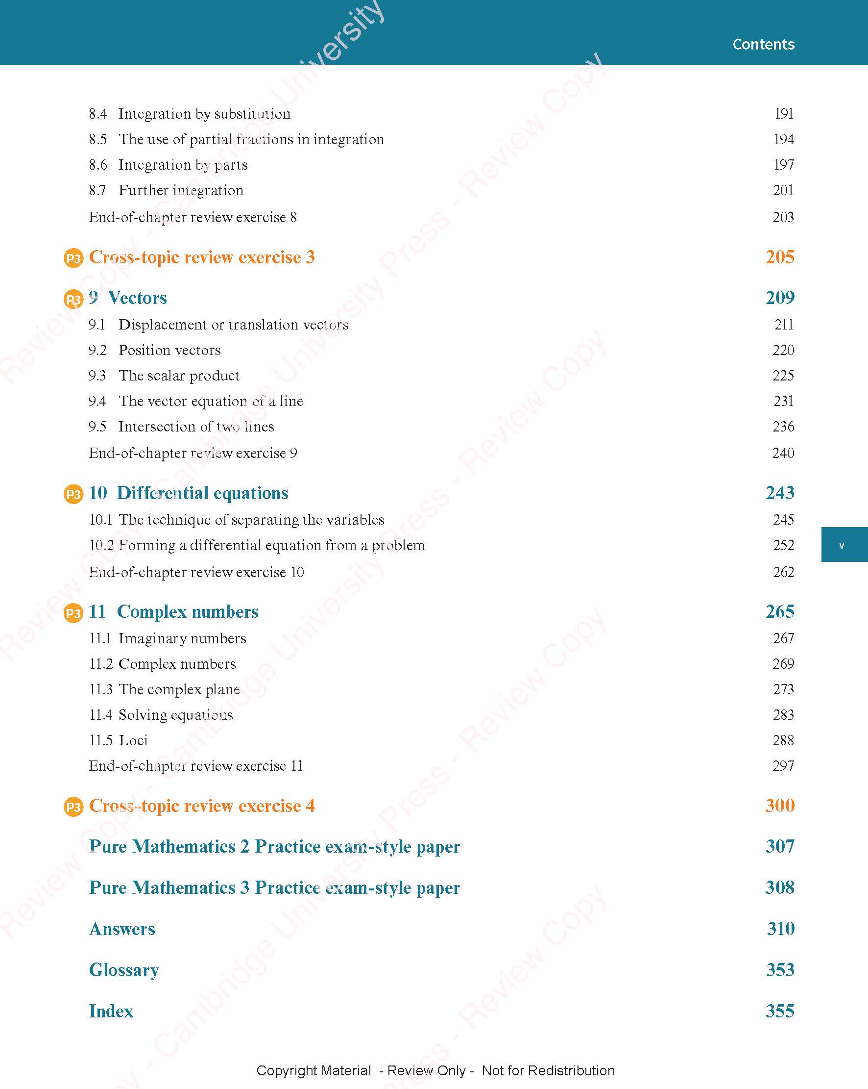 Cambridge International AS  A Level Mathematics Pure Mathematics 2  3 Coursebook (Sách màu)