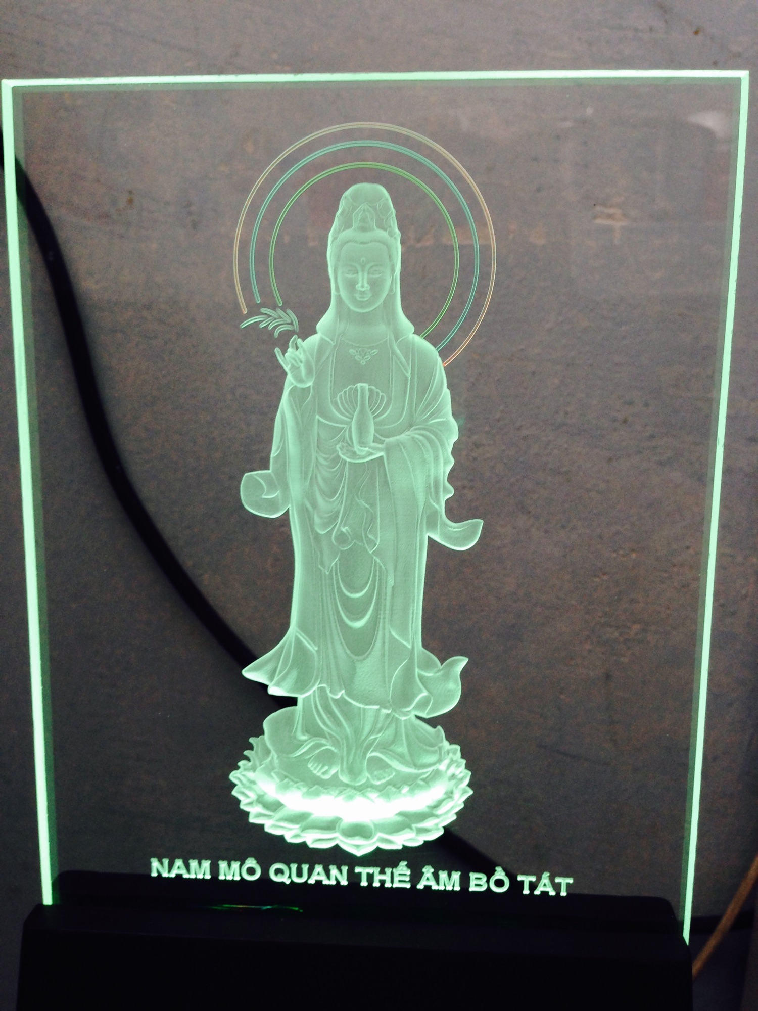 Tranh điện : QUAN ÂM ĐỨNG (22x15cm)