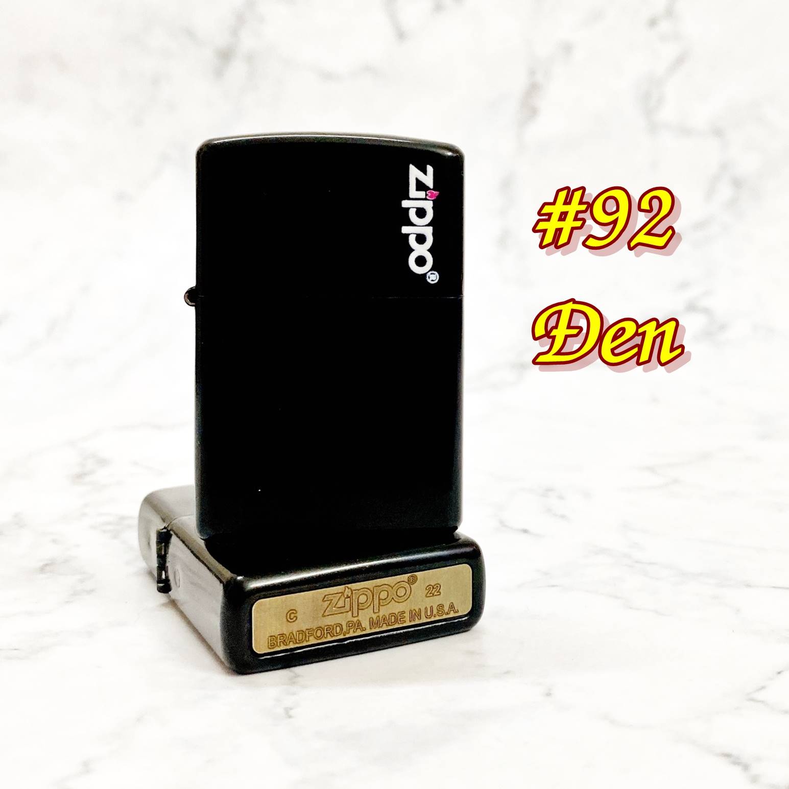 BẬT LỬA ZIPPO SƠN TĨNH ĐIỆN CÓ MỘC ĐÁY MÀU ĐEN